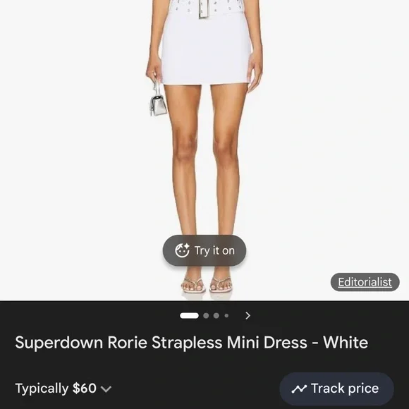 Superdown White Strapless Mini Dress - Picture 3 of 3